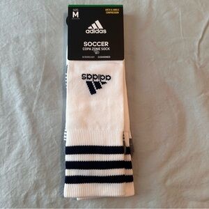 NWT Adidas Copa Zone Soccer Socks White Medium